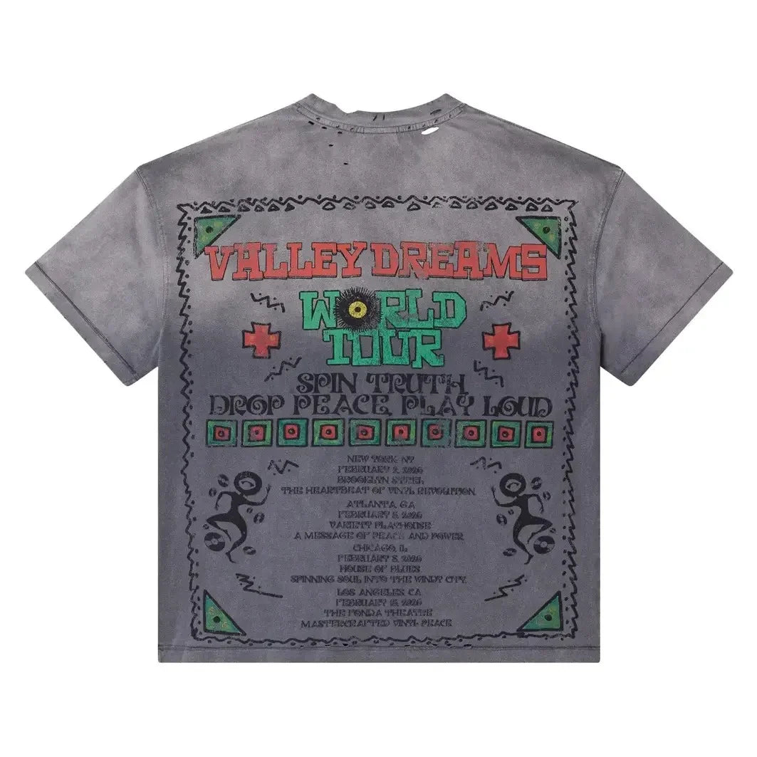 Vale Forever Valley Dreams World Tour T-Shirt Vintage Grey