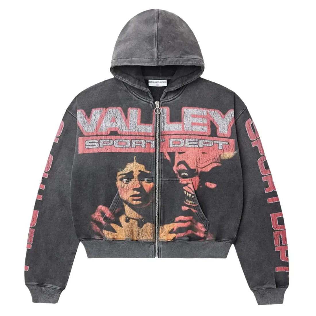 Vale Forever “Devil’s Advocate” Zip-Up Hoodie – Black/Red