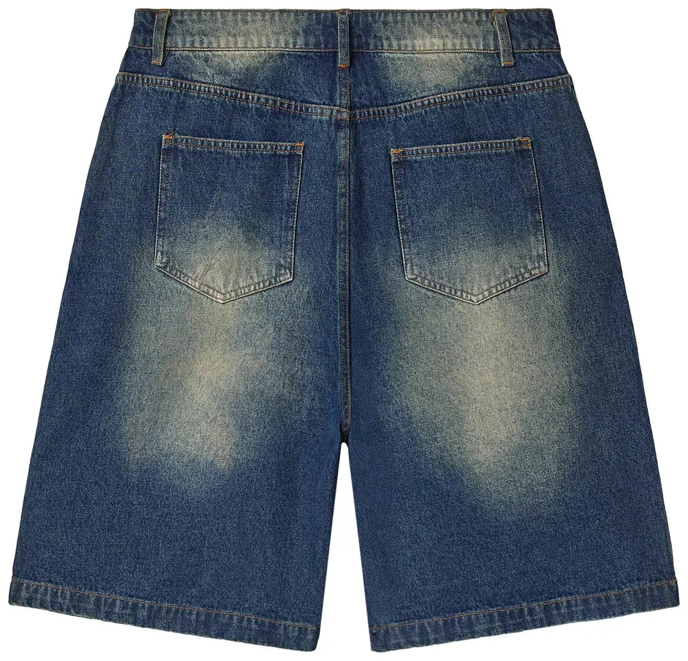 Forever 1980s Relaxed Denim Jorts – Mid Wash