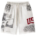 Vale Forever Valley USA Leopard Shorts White