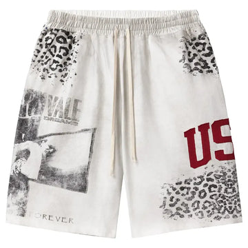 Vale Forever Valley USA Leopard Shorts White