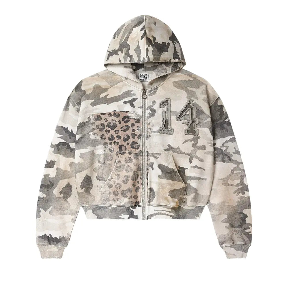 Forever Winter Camo Zip-Up Long-Sleeve Tee – Off-White