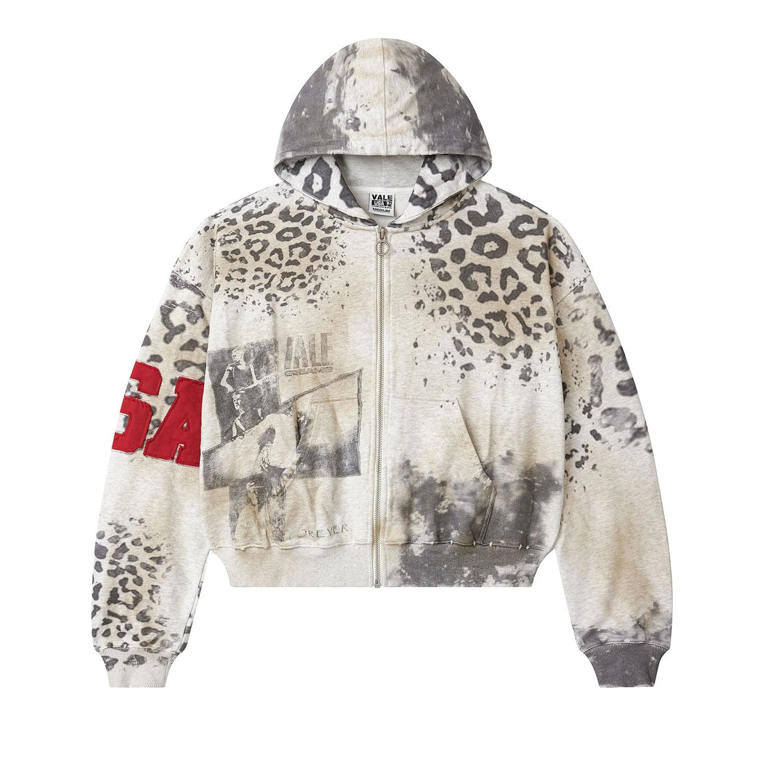 Vale Forever Cheetah Zip Up ‘Grey’