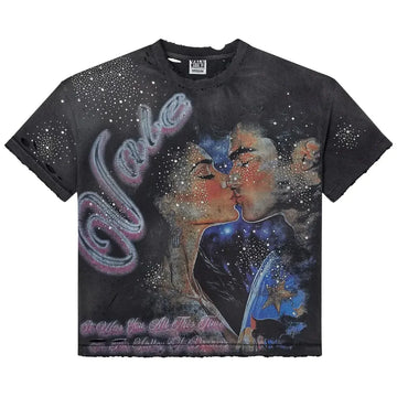 Vale Forever Love Kiss Graphic T-Shirt Black