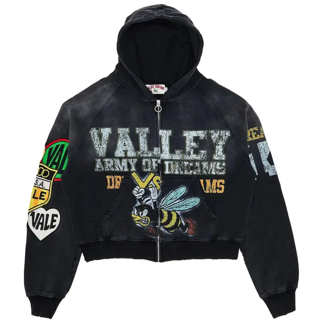 Vale Forever Army Of Dreams Zip Hoodie Black