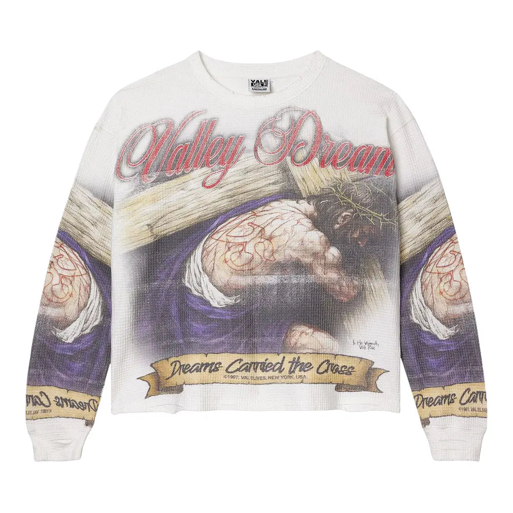 Vale Forever Valley Dreams Cross Print Sweatshirt White