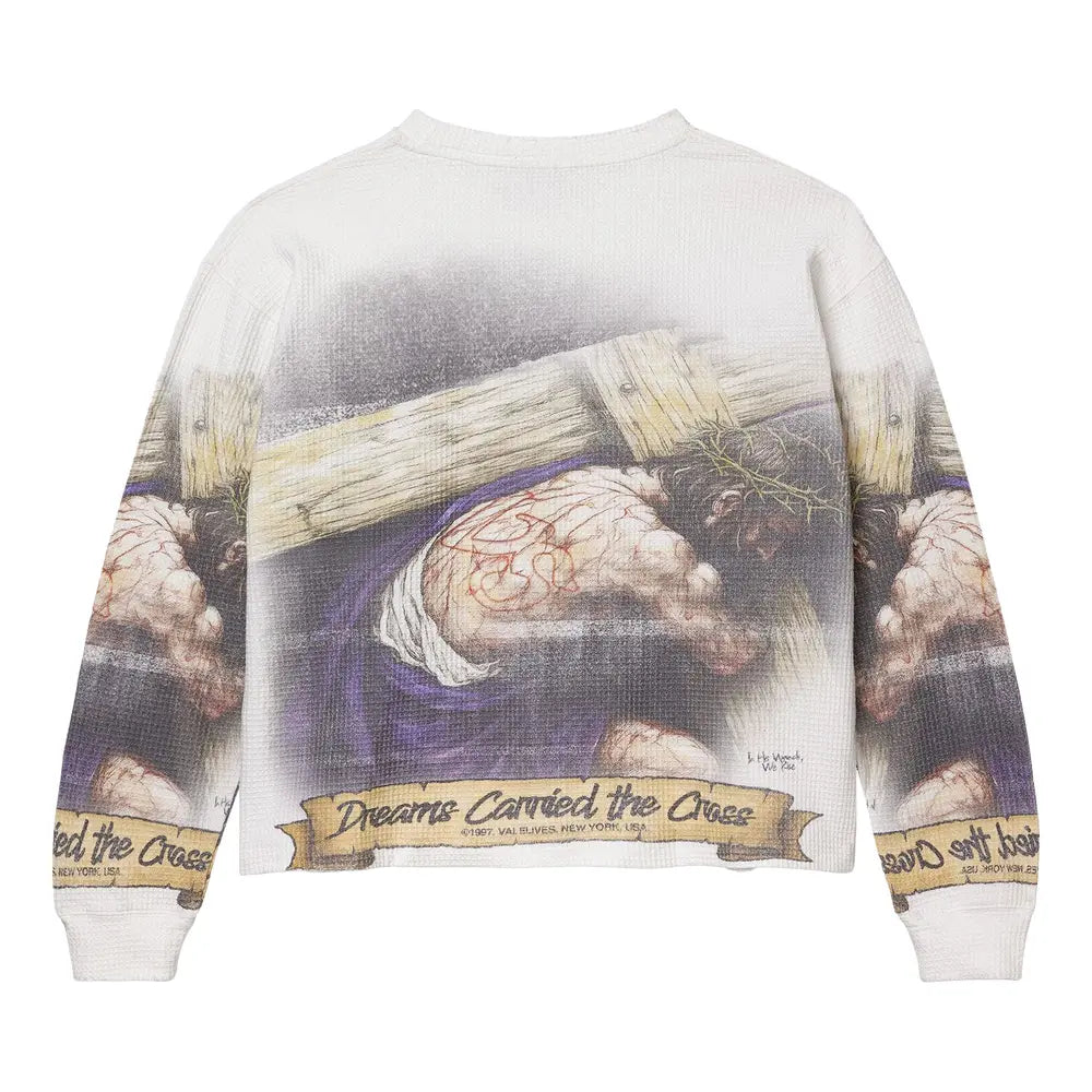 Vale Forever Valley Dreams Cross Print Sweatshirt White