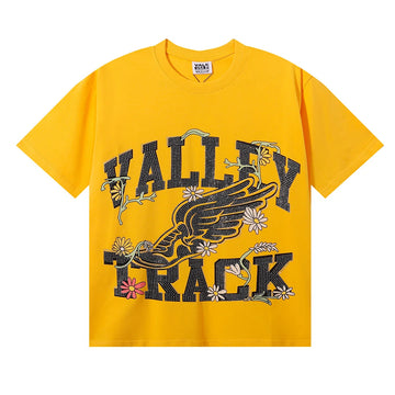 Vale Forever Valley Track Wing Graphic Tee ‘Yellow/Black/Floral’