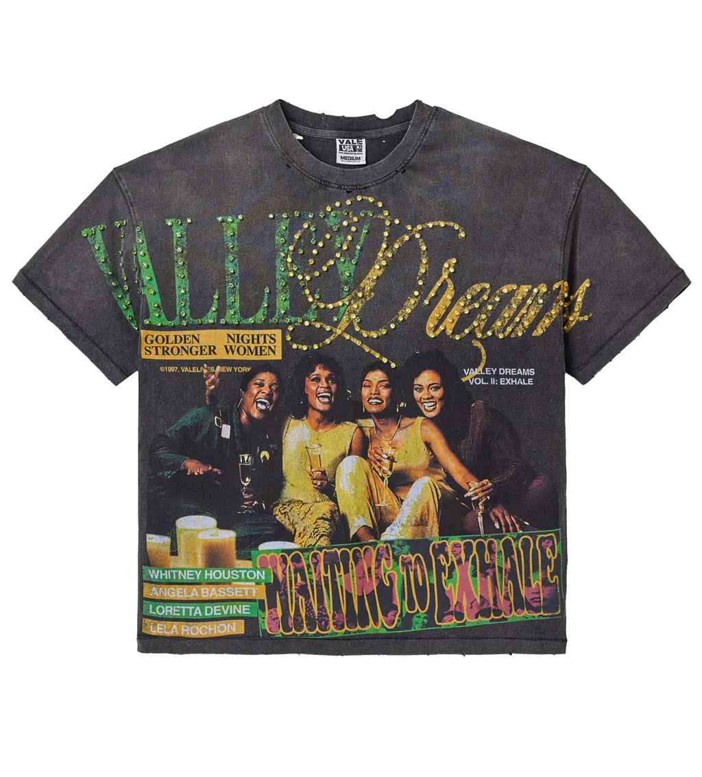 Vale Xhale Bling Graphic Tee – Black