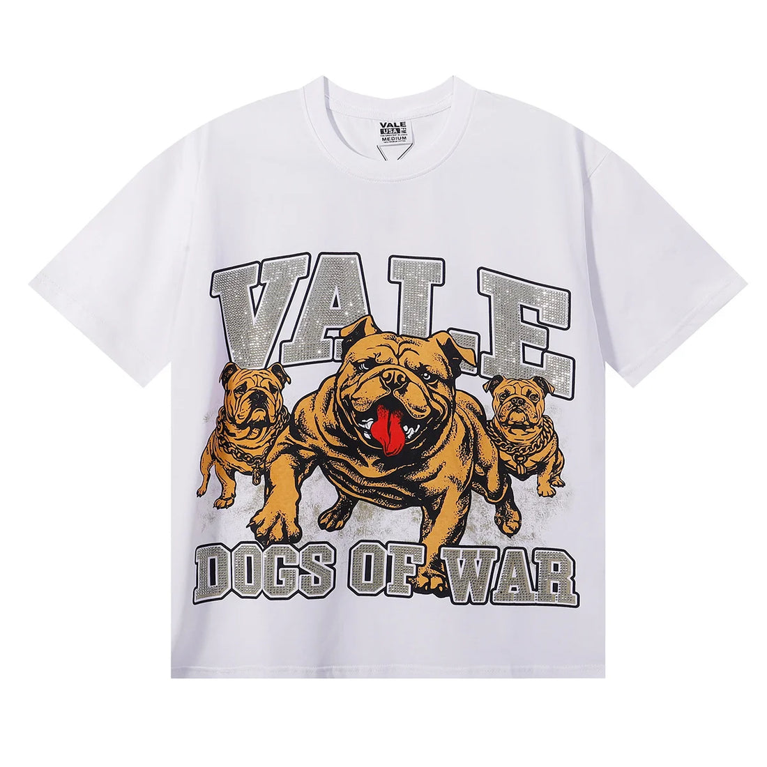 Vale Forever Dogs of War Bulldog Graphic Tee ‘White/Brown/Red’